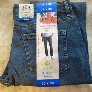 English Laundry Blue Straight Leg Jeans for men. Size 36